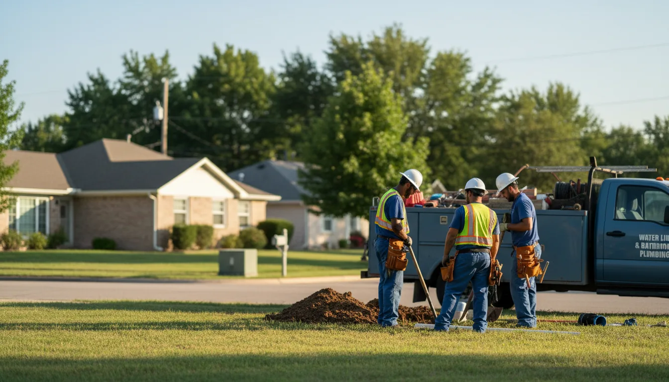 Residential water line and bathroom plumbing service in Prague, NE